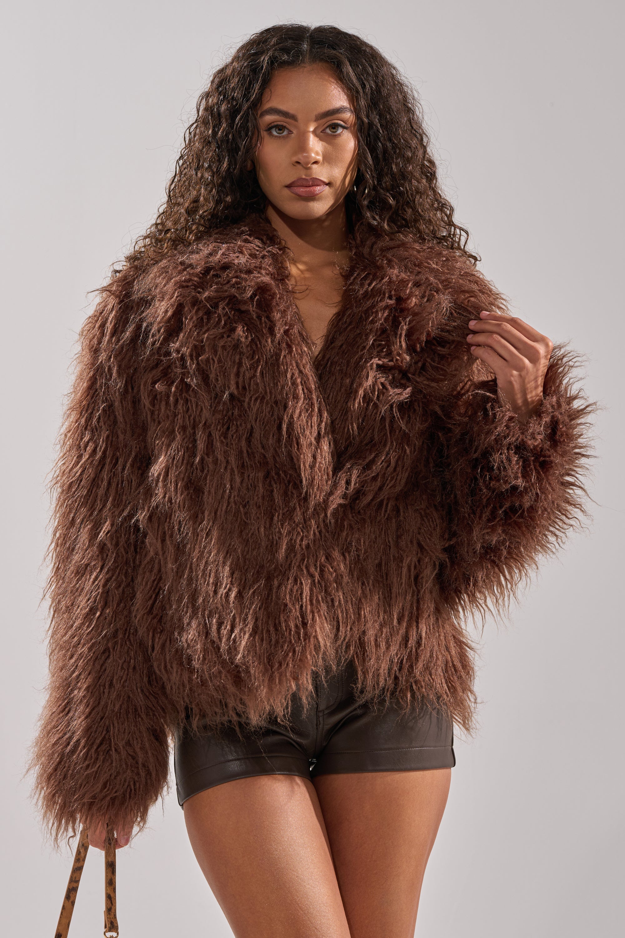 SHORT N SWEET FAUX FUR COAT
