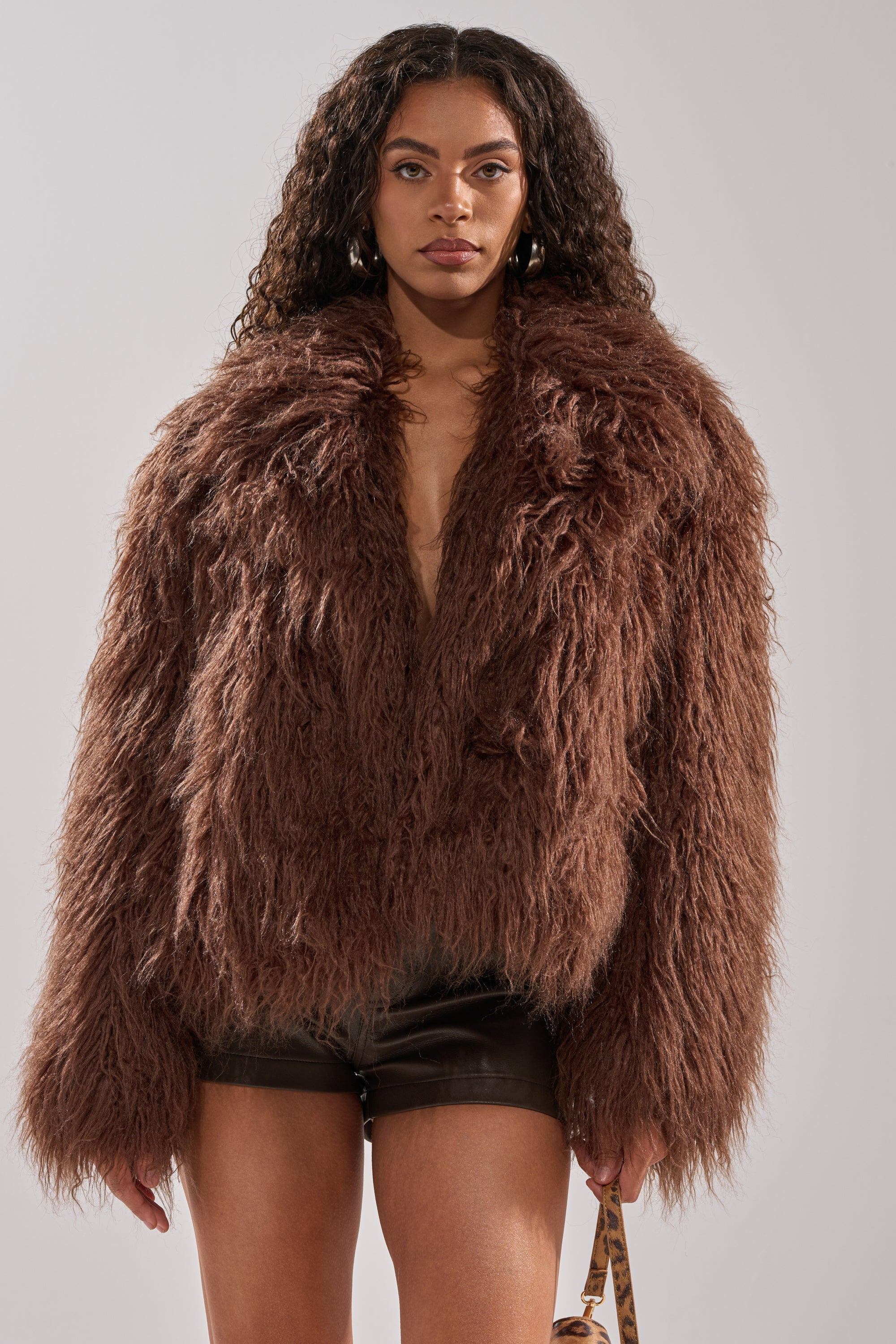 SHORT N SWEET FAUX FUR COAT