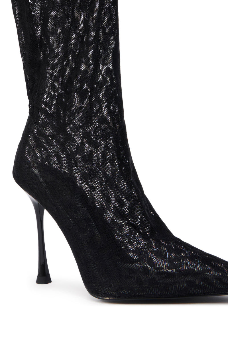 AZALEA WANG NICKLAS BLACK LEOPARD STILETTO BOOTIE