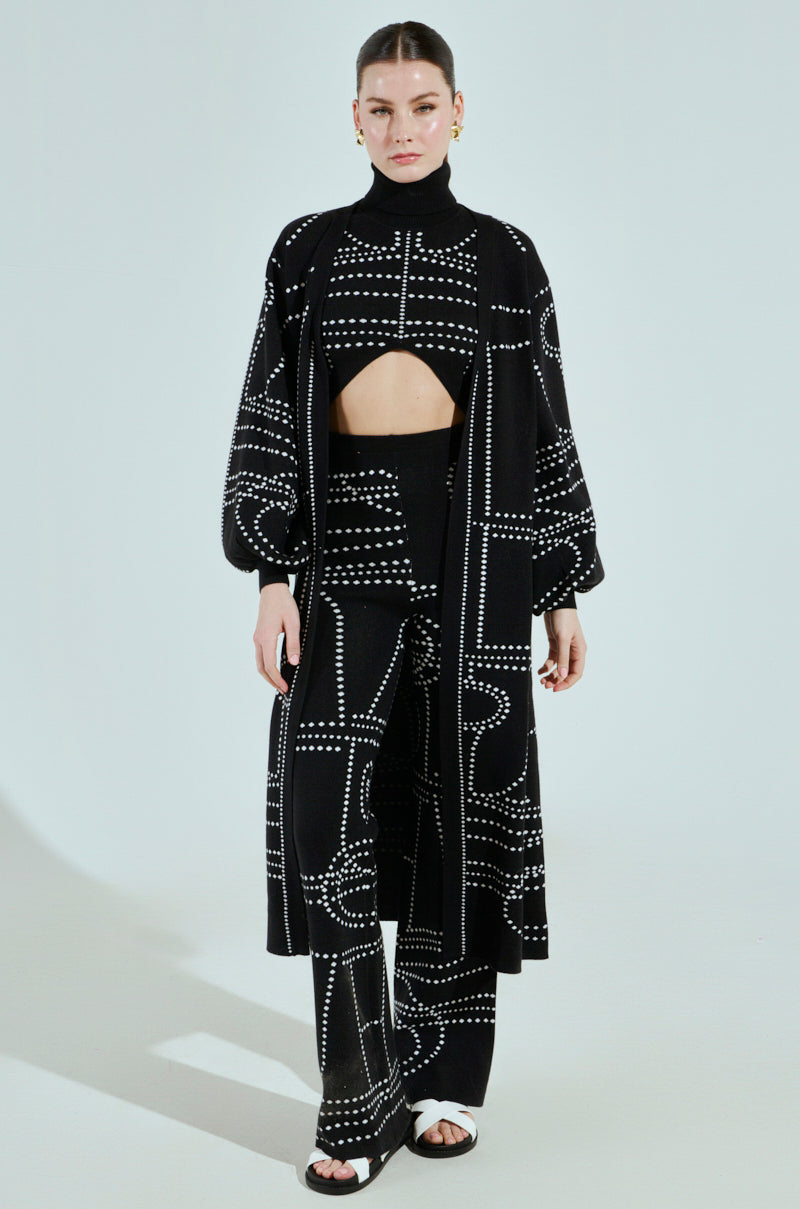 DOTTED OVERSIZED CARDIGAN