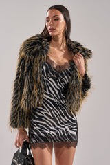 JUPITER FAUX FUR COAT