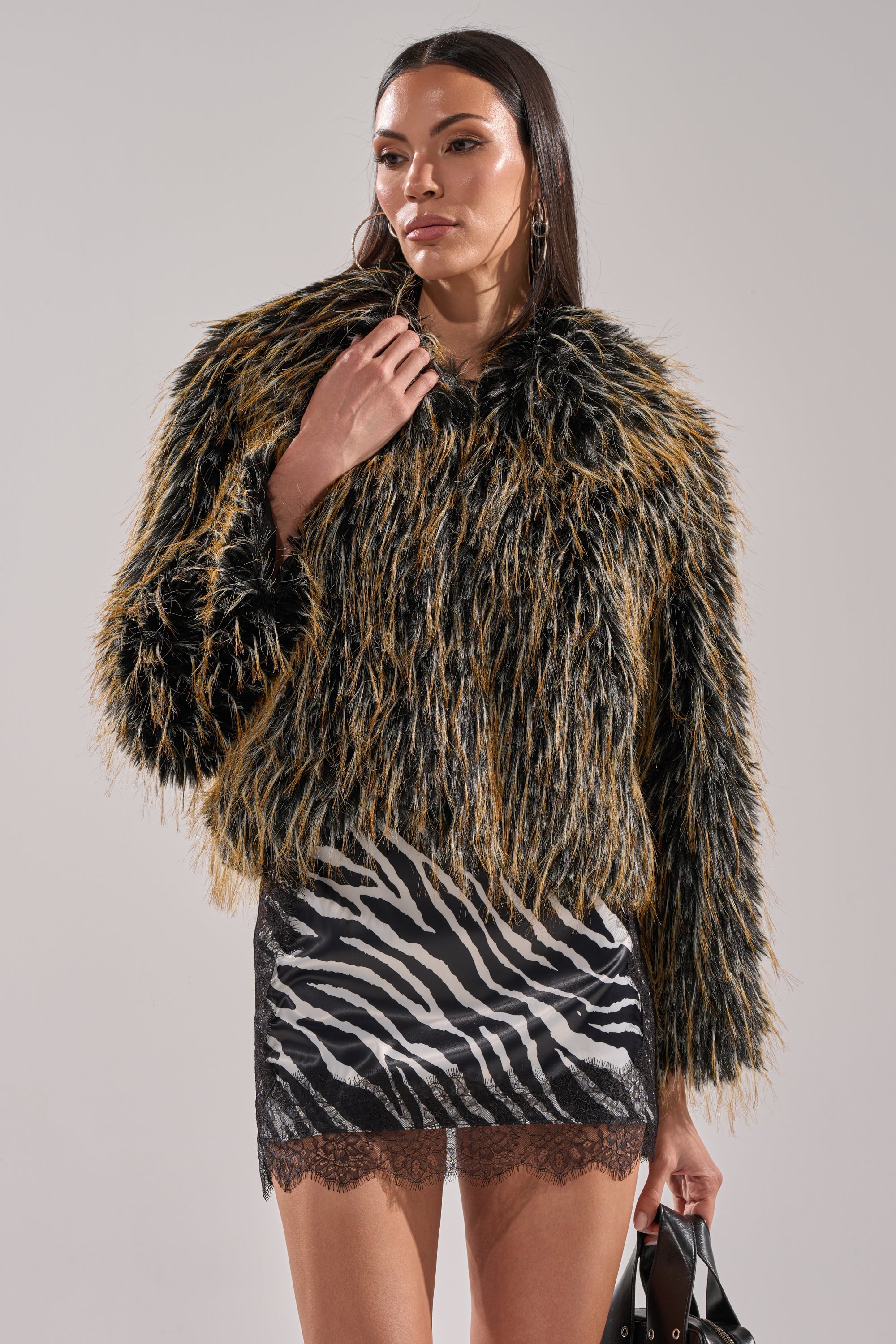 JUPITER FAUX FUR COAT
