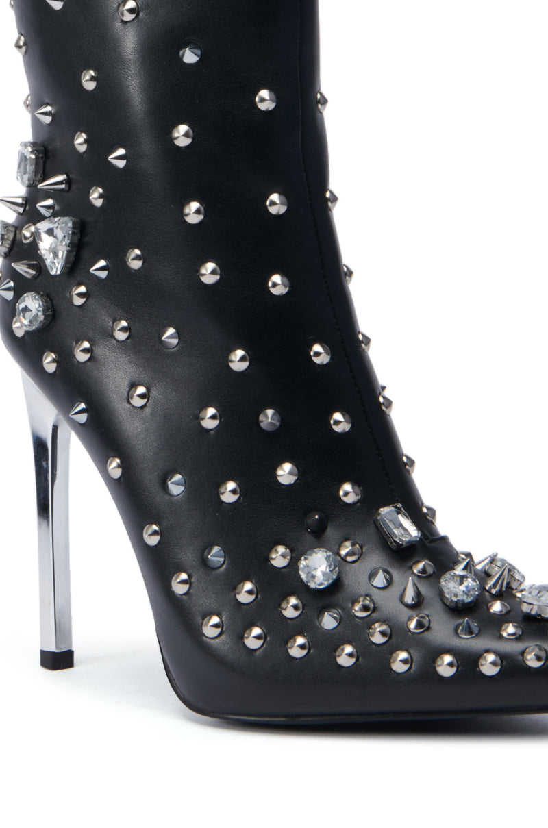 AZALEA WANG OAKLEE BLACK STILETTO BOOTIE