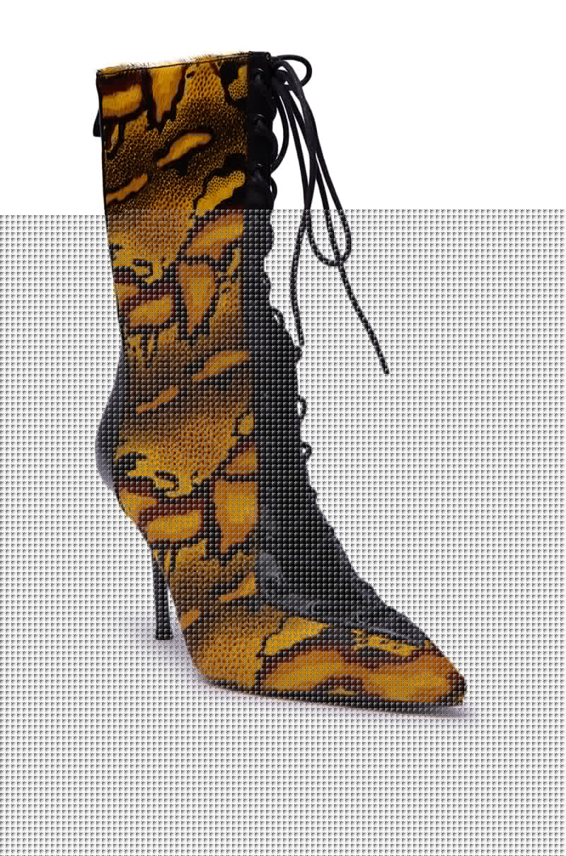 AZALEA WANG OLIVERS YELLOW STILETTO LACE UP BOOTIE