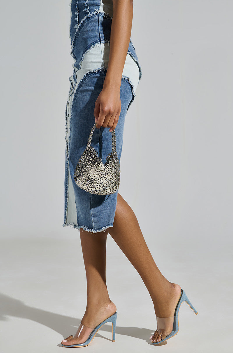 AKIRA OSWEGO DENIM NEW SLIP ON MULE SANDAL