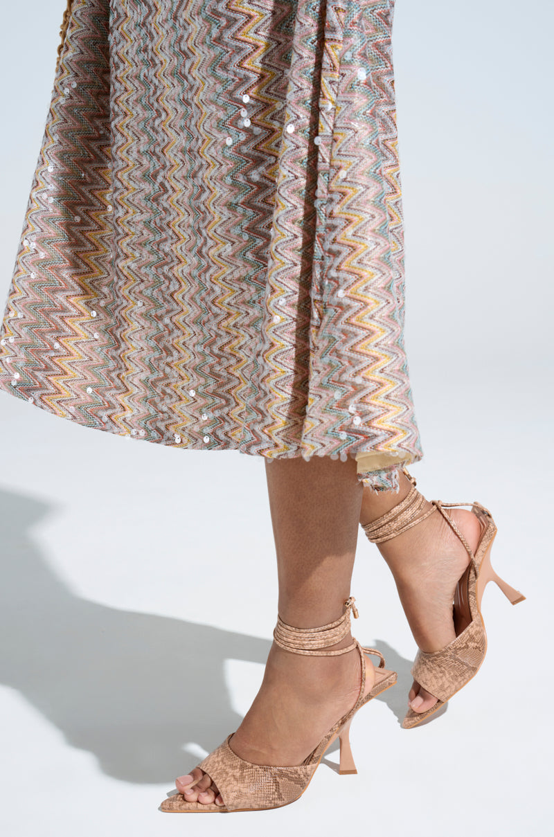 AKIRA OWENS TAN CHUNKY SANDAL