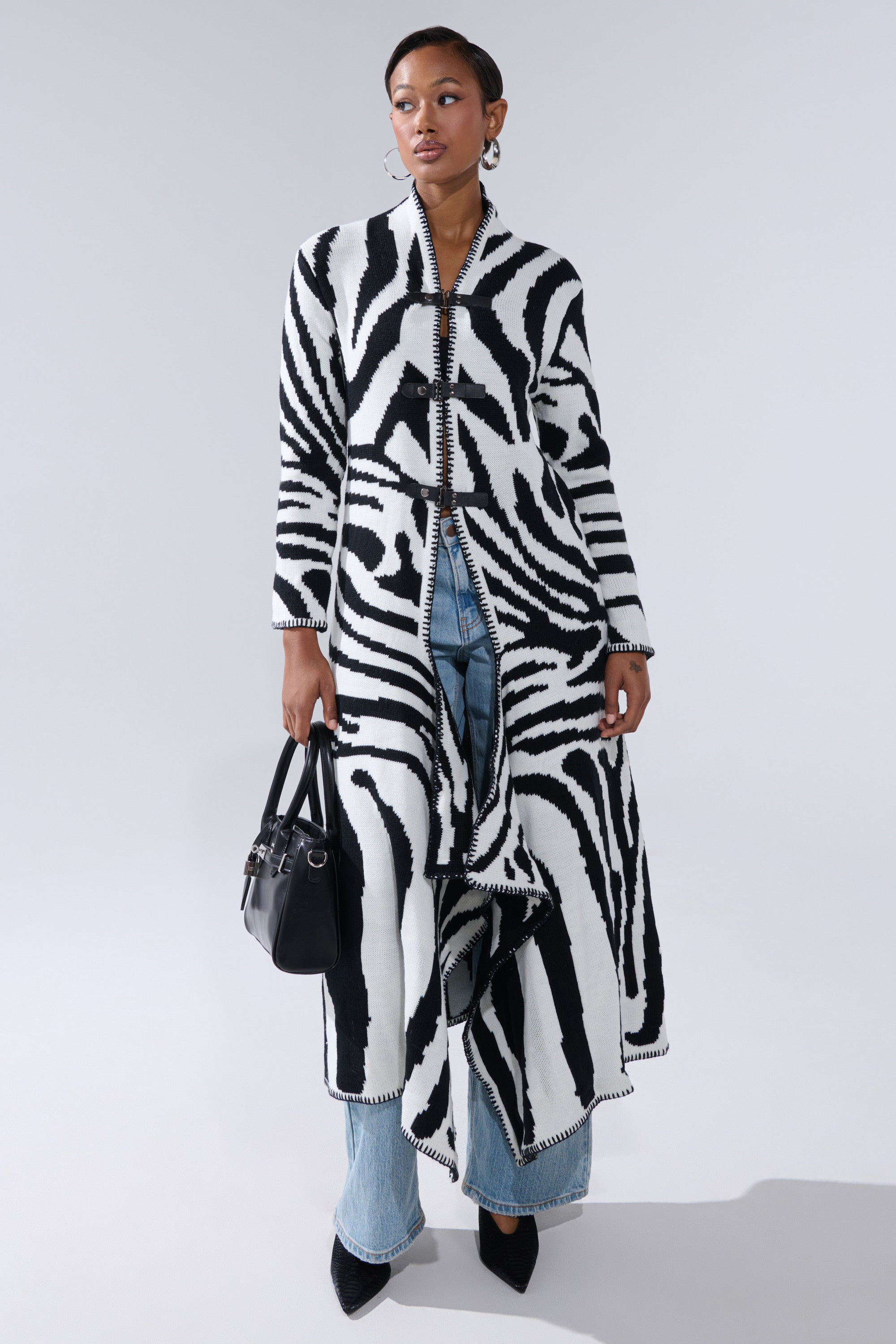 THE RICH BITCH IS HERE LONG CARDIGAN