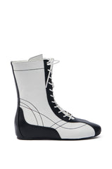 AZALEA WANG PASSER BLACK SPORTY FLAT BOOTIE