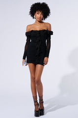 IN YOUR DREAMS RUFFLE MINI DRESS