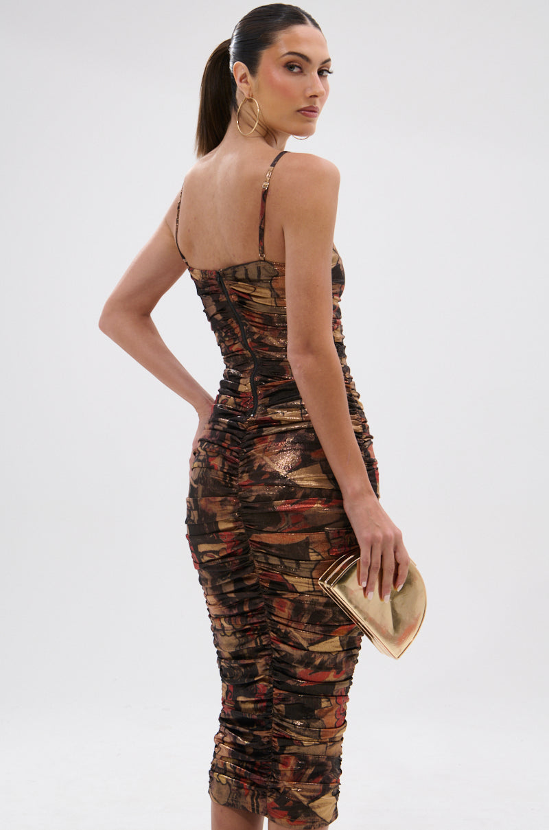 HEAVEN SENT MESH MIDI DRESS