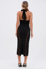HIGH SOCIETY MIDI DRESS WITH CUTOUTS