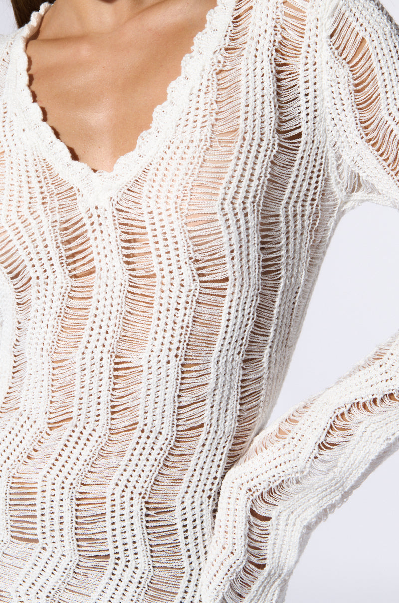 CAN'T COVER ME UP CROCHET MINI DRESS