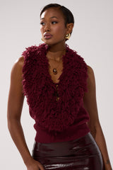 CARLY FRINGE OPEN FRONT SWEATER