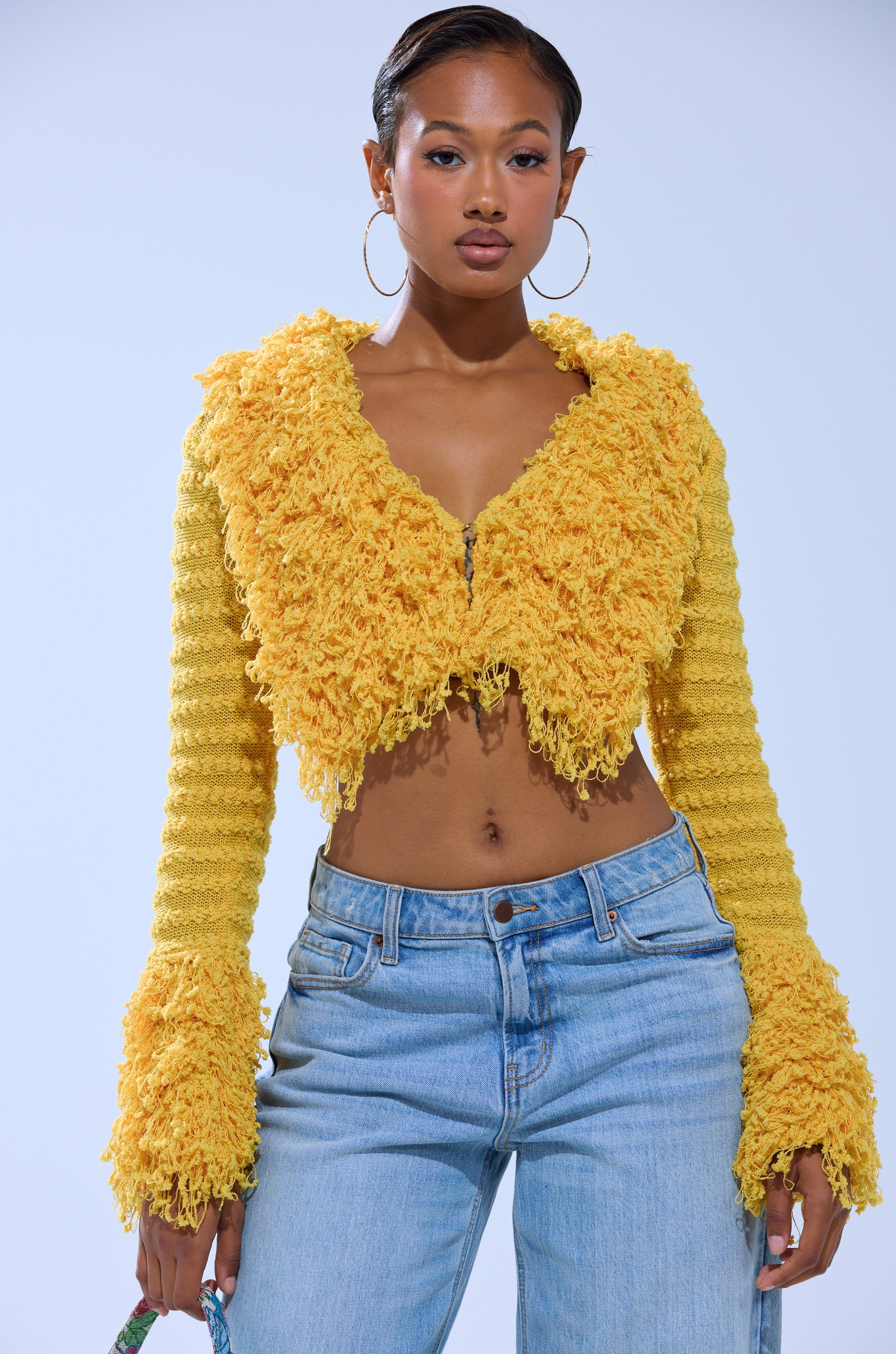 SUNSHINE QUEEN FRINGE SWEATER