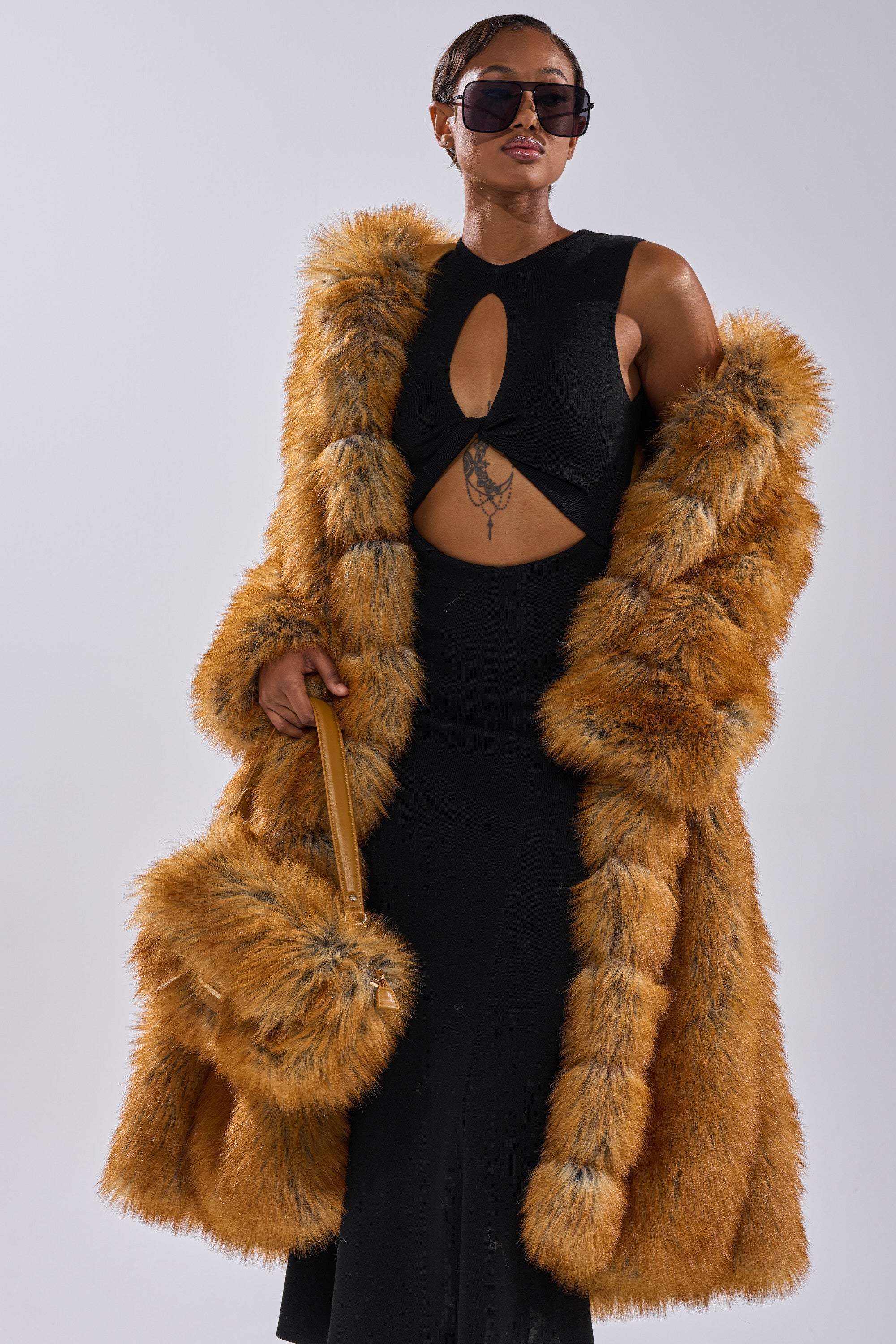 OLD MONEY FAUX FUR COAT