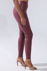 RIO HIGH RISE LEGGING WITH 4 WAY STRETCH IN OXBLOOD