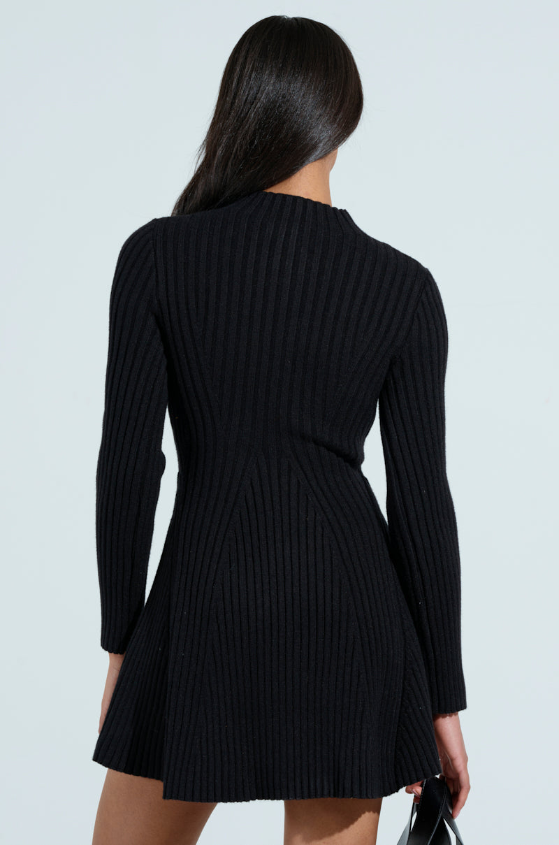 SLEEK AND CHIC KNIT MINI DRESS