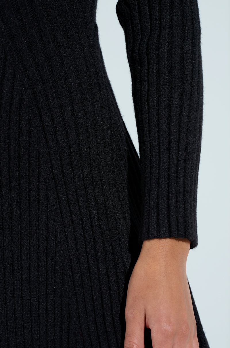 SLEEK AND CHIC KNIT MINI DRESS