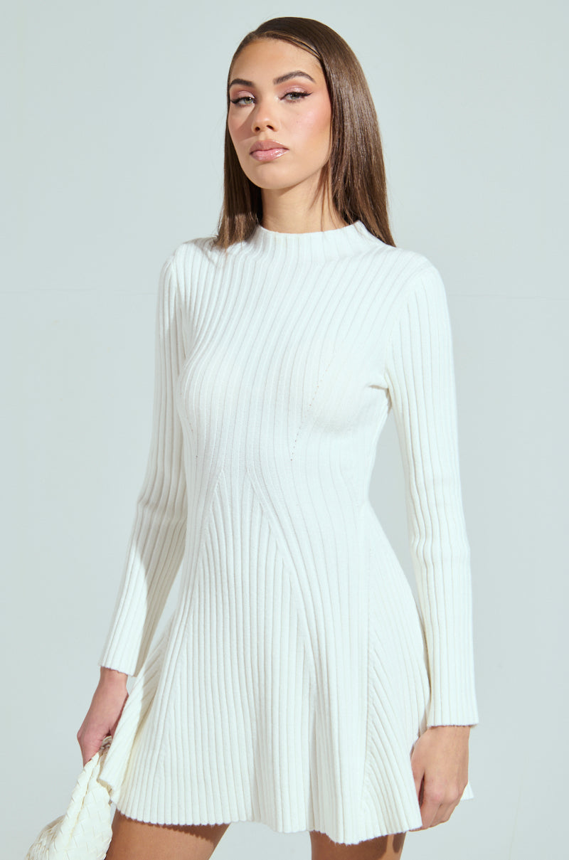 SLEEK AND CHIC KNIT MINI DRESS