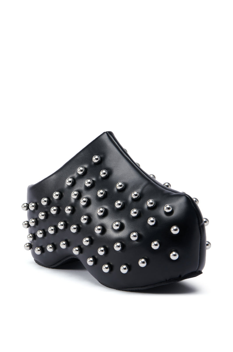 AZALEA WANG ROMESCO BLACK EMBELLISHED CLOG