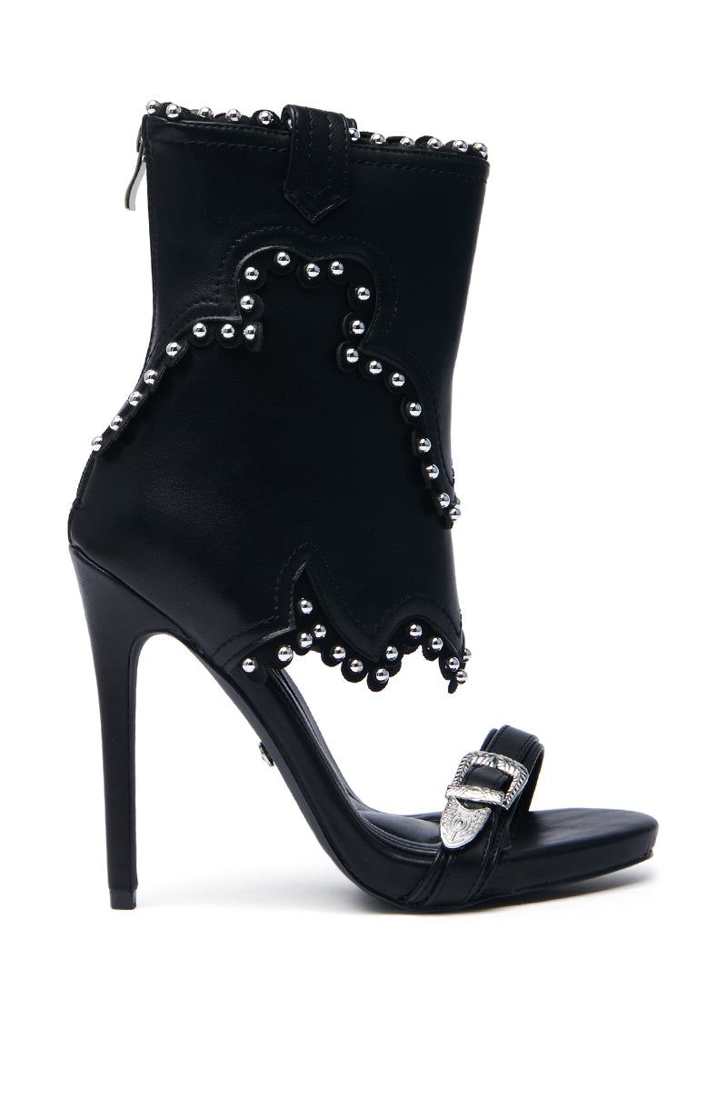 AZALEA WANG RUMMIE BLACK STILETTO SANDAL