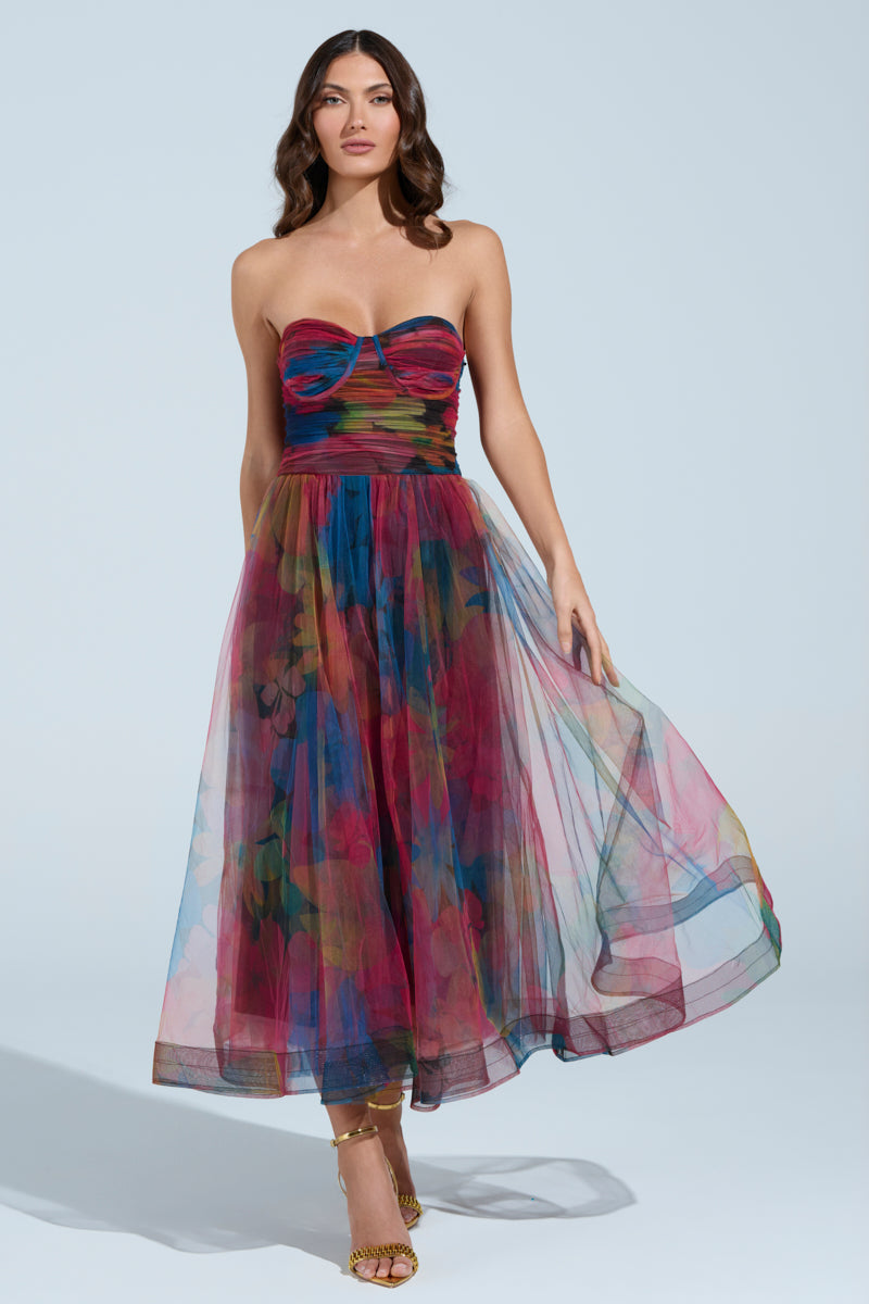 MEGAN STRAPLESS MAXI DRESS
