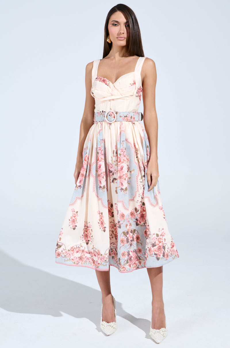 HANNA FLORAL MIDI DRESS