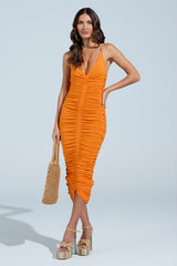 FEEL THE VIBES KNIT MIDI DRESS