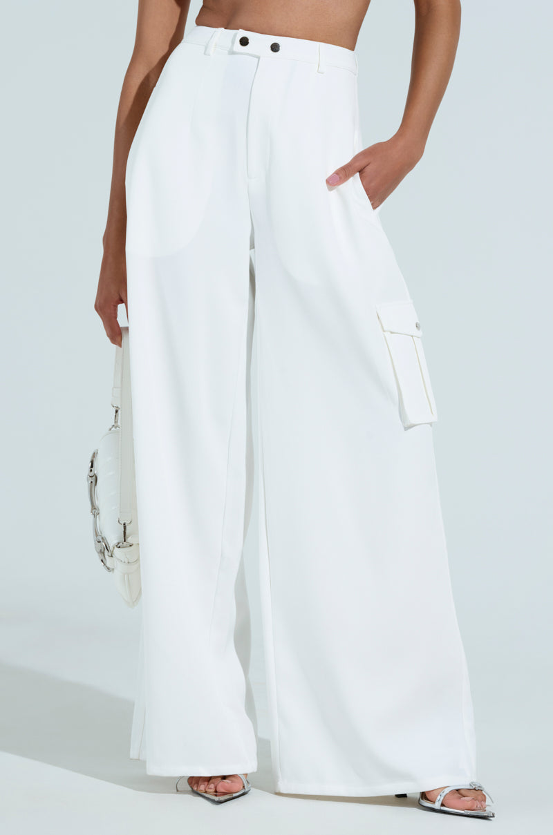 BUTTERCUP CARGO TROUSER IN WHITE