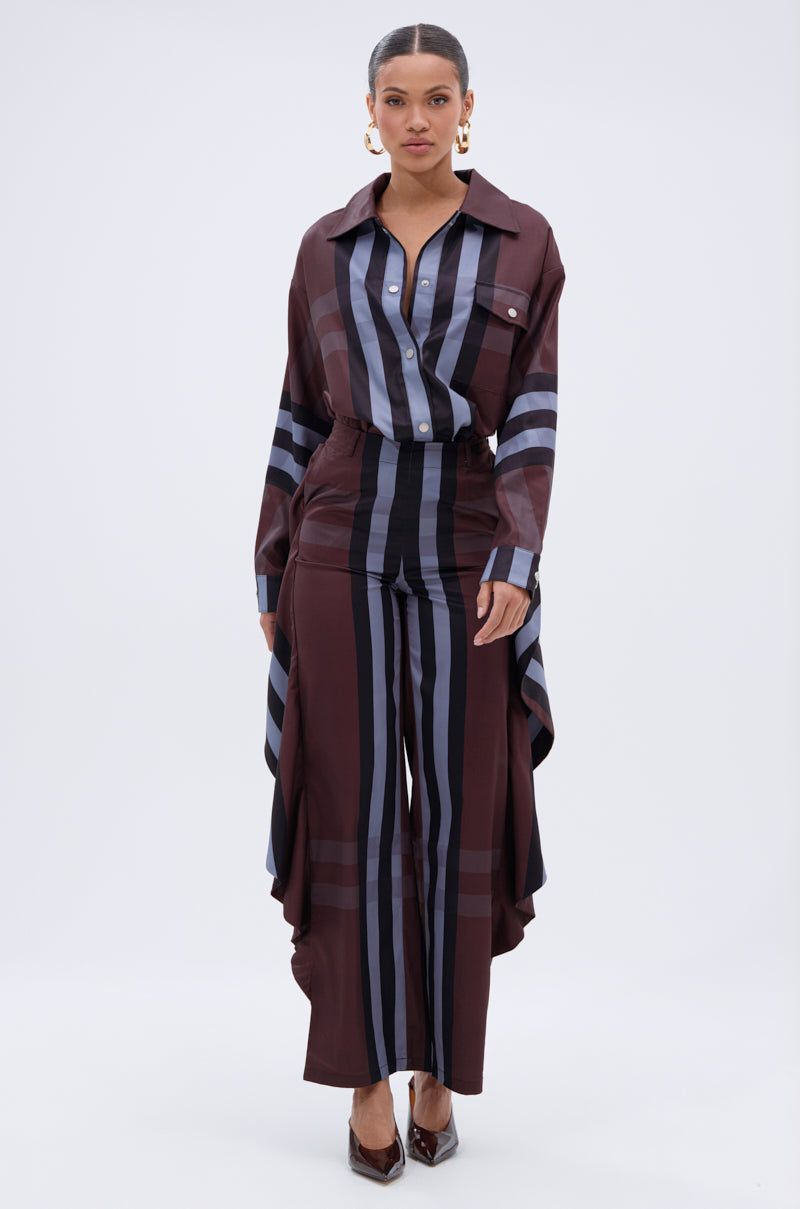 LUXURY LIFE PLAID PALAZZO PANT