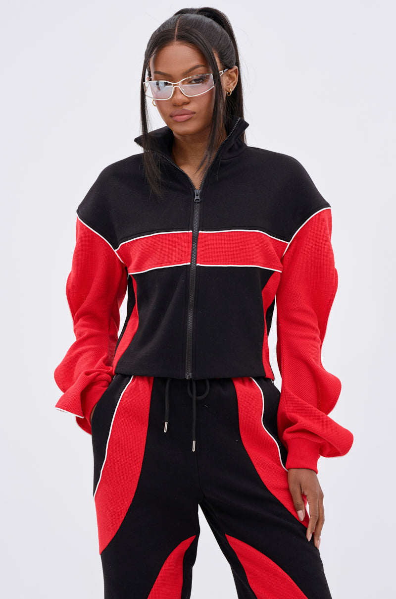 LET IT HAPPEN ZIP UP SWEATSHIRT