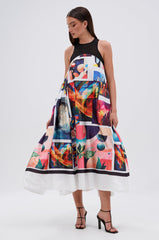 PUT ME IN A MUSEUM PRINTED MIDI DRESS