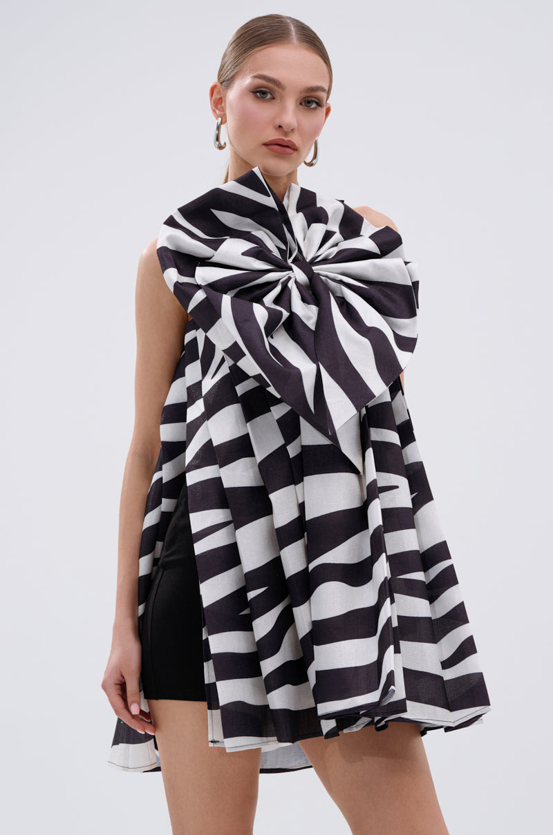 WILD THING BOW FRONT MINI DRESS