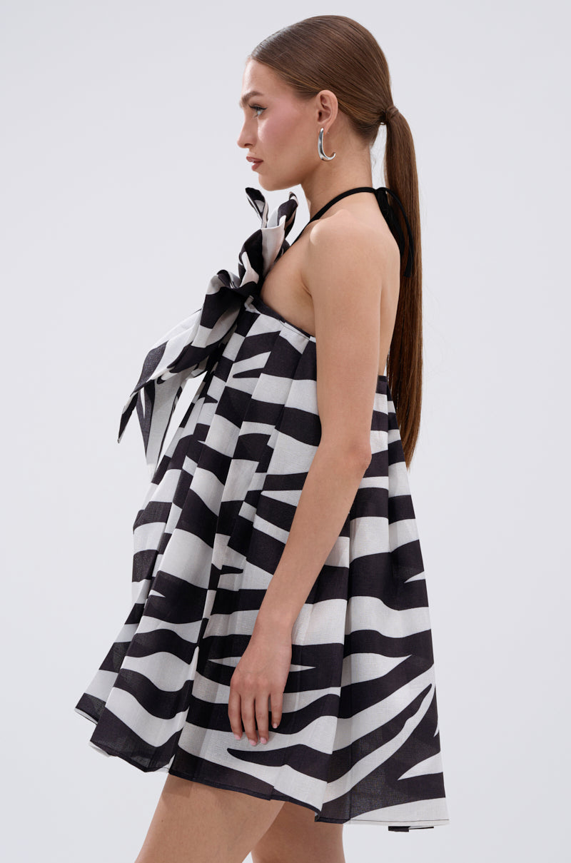 WILD THING BOW FRONT MINI DRESS