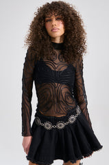 BODY LINES TRIM DETAILED MESH TOP