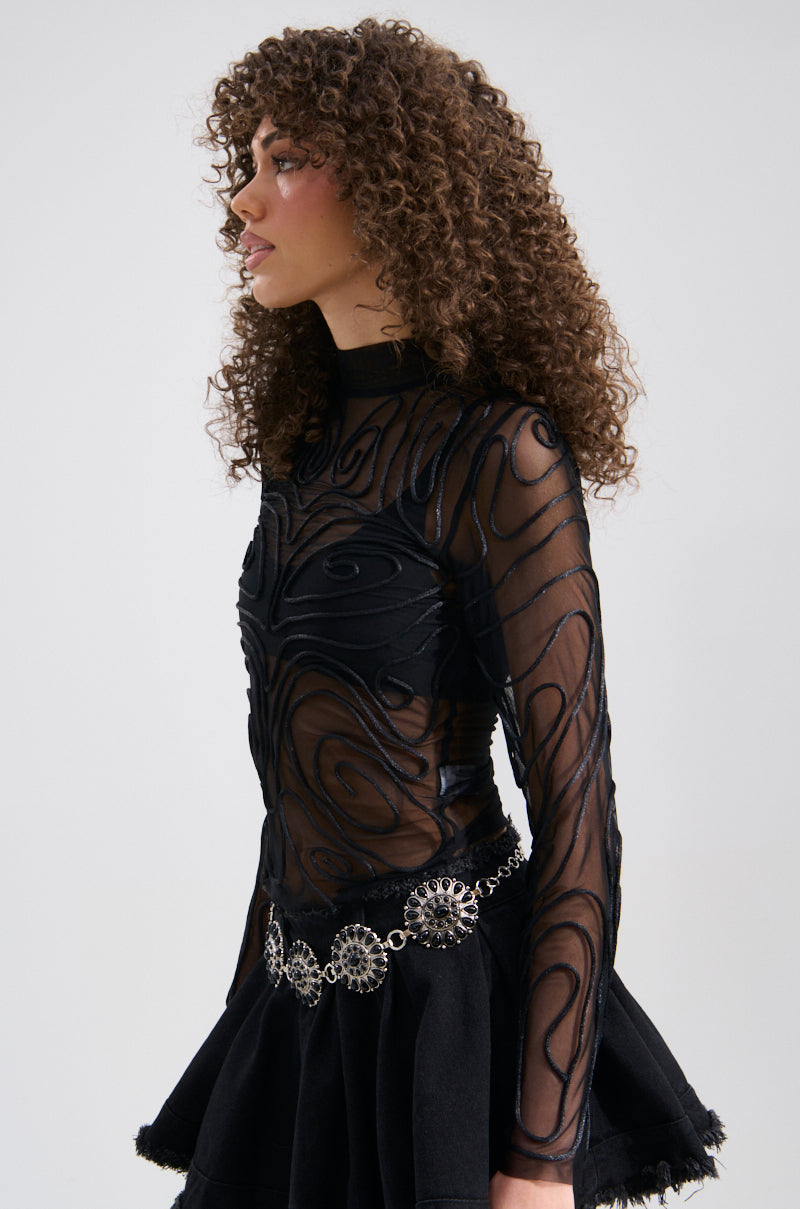 BODY LINES TRIM DETAILED MESH TOP