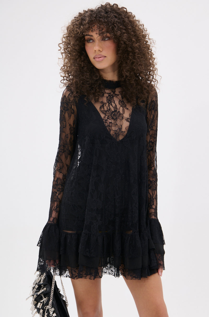 NEED YOU TONIGHT LACE MINI DRESS