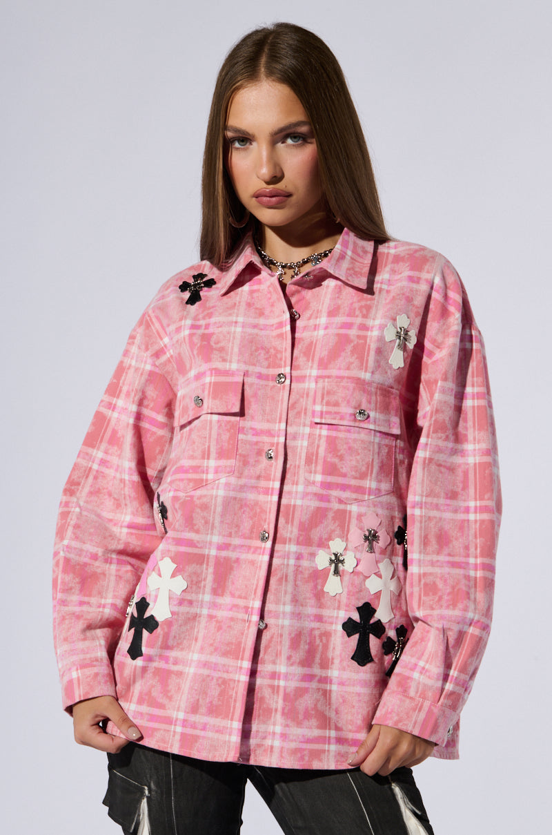 DONT GET ME GOING PLAID TOP