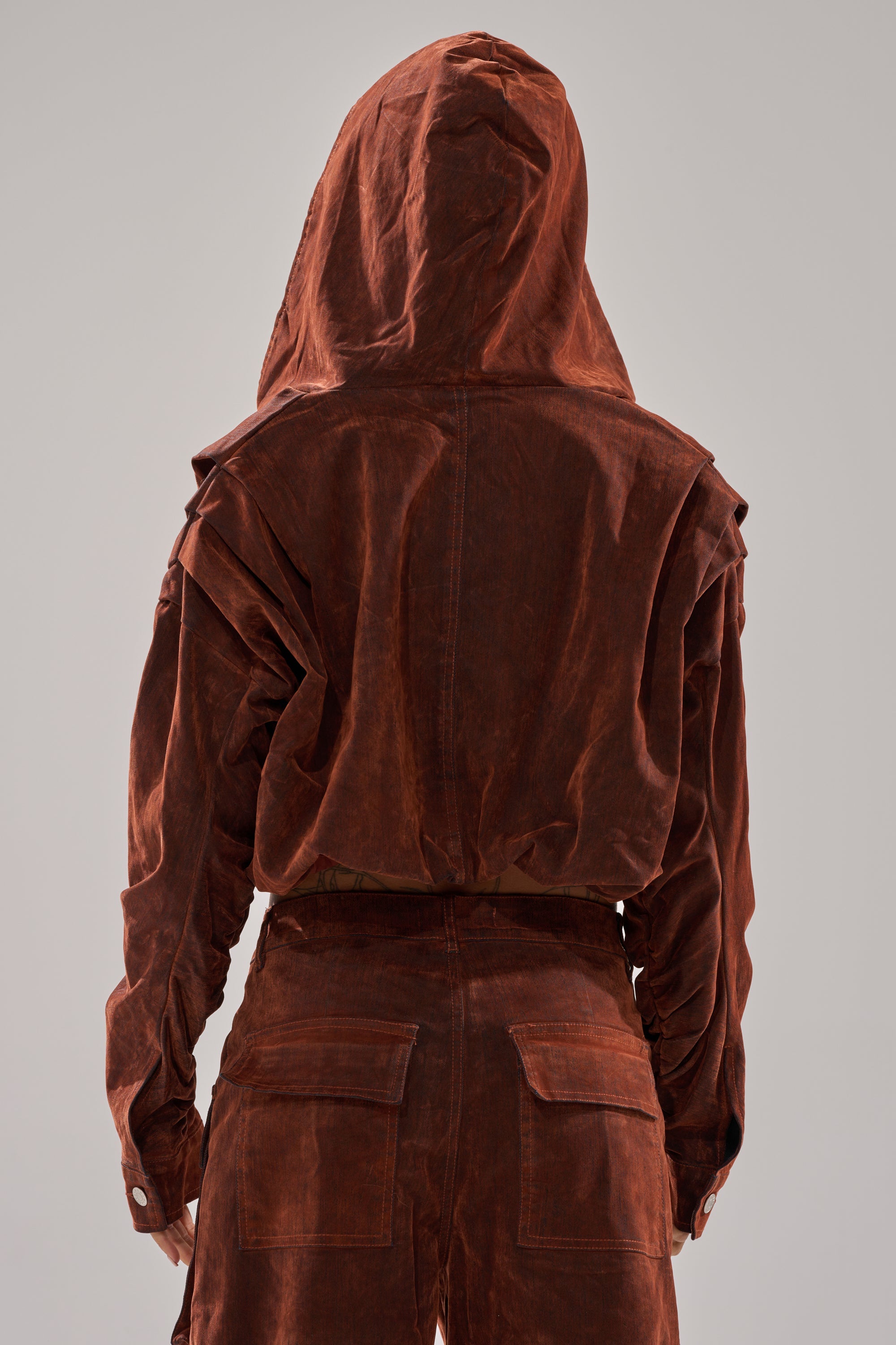 THINK ABOUT YOU ALL THE TIME VELVET DENIM LONG SLEEVE TOP