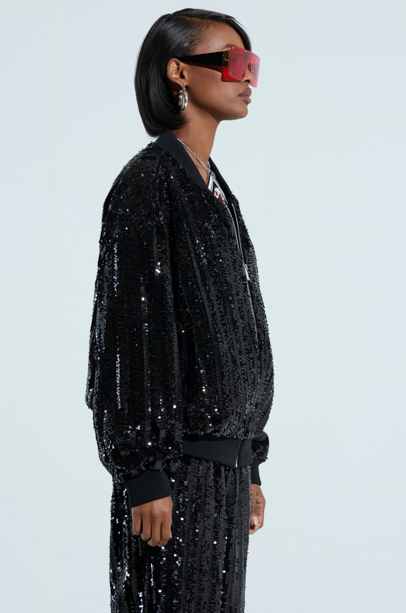 COSMIC SEQUIN BOMBER