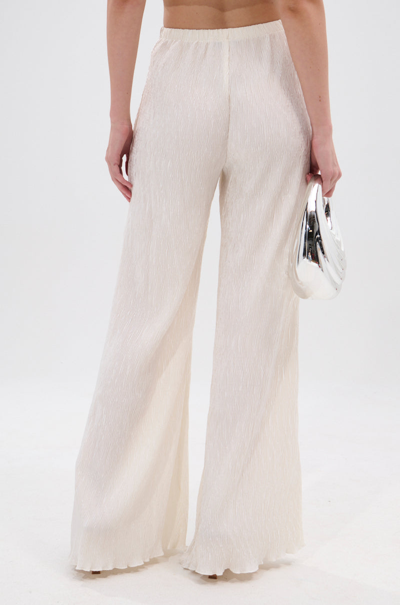 OLIVIA PLISSE PANT IN WHITE