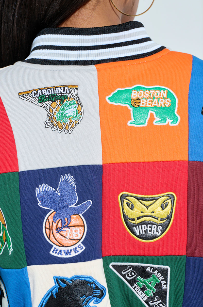 SLIGHT FLEX PATCHWORK BOMBER