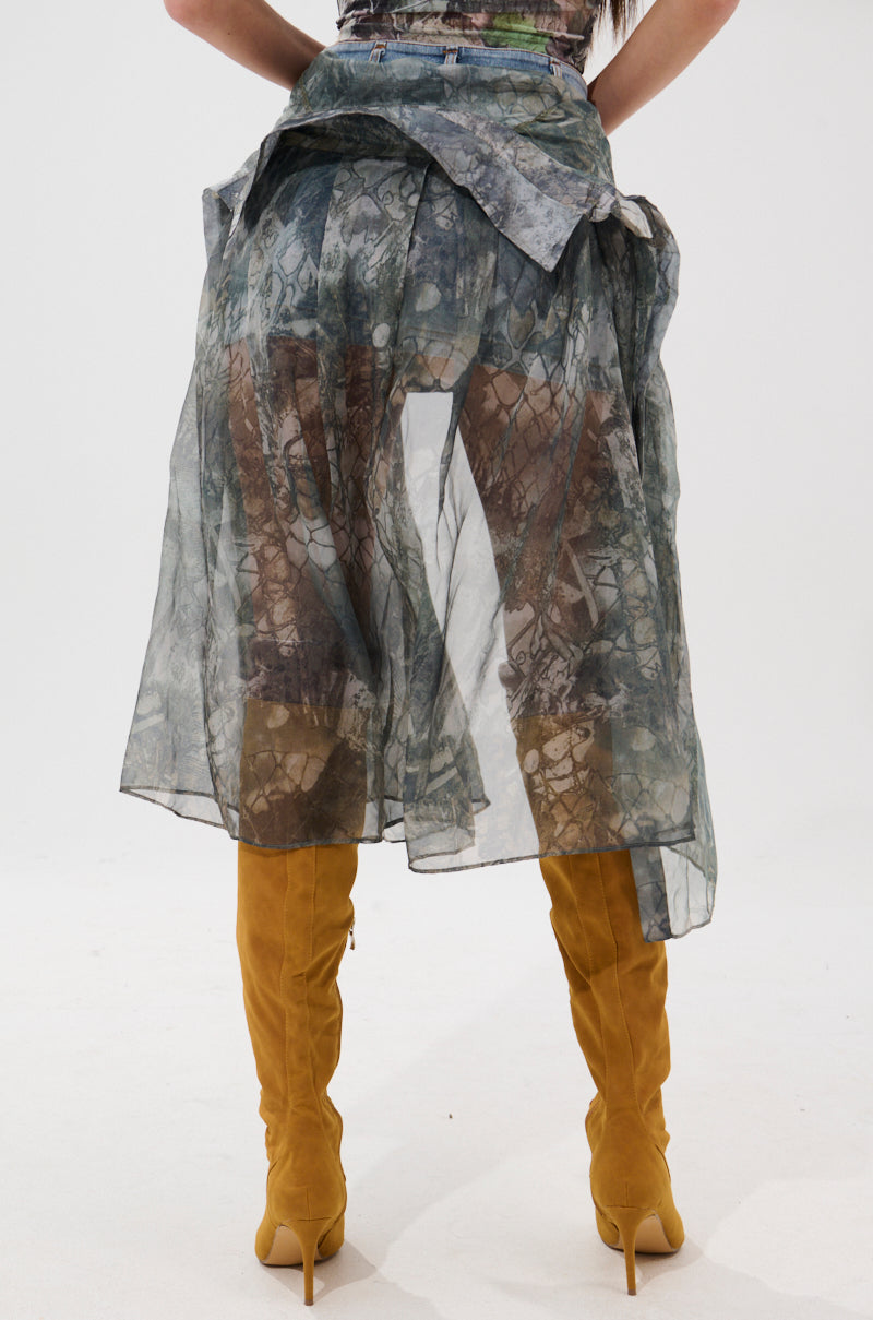 BRENDA DENIM MINI SKIRT WITH SIDE TIES