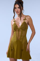 LEILA MINI MESH LACE DRESS