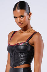 BACK IT UP EMBROIDERED CORSET