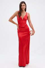 ALL ABOUT ME SATIN MAXI DRESS