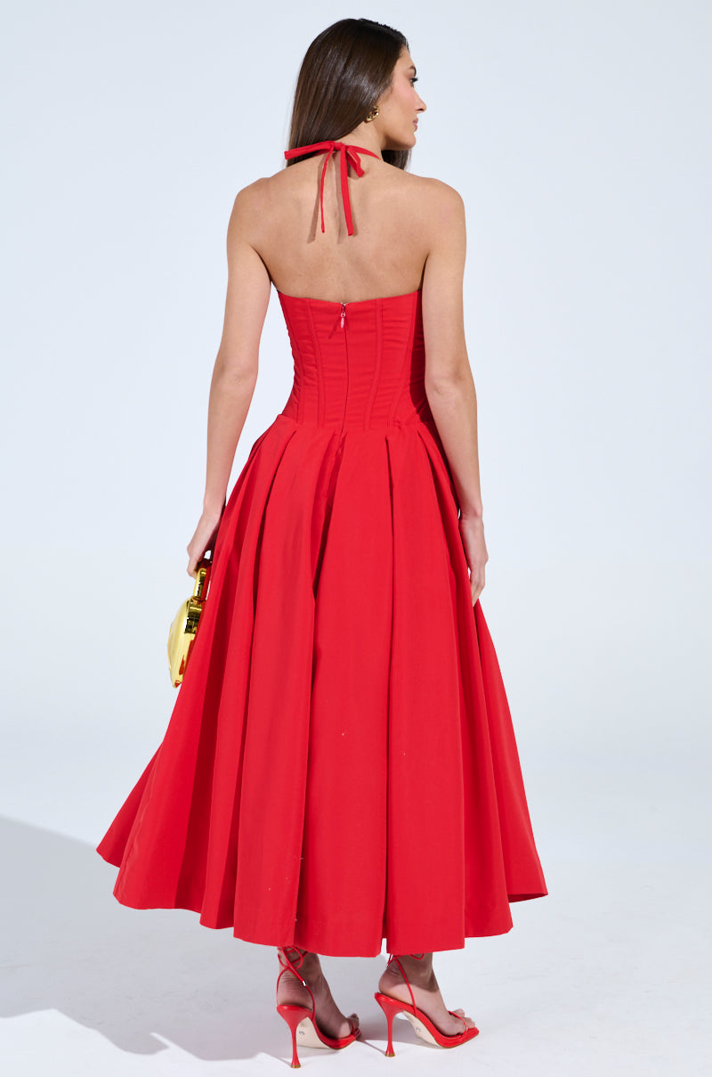 DOLCE DREAMING MIDI DRESS WITH CORSET