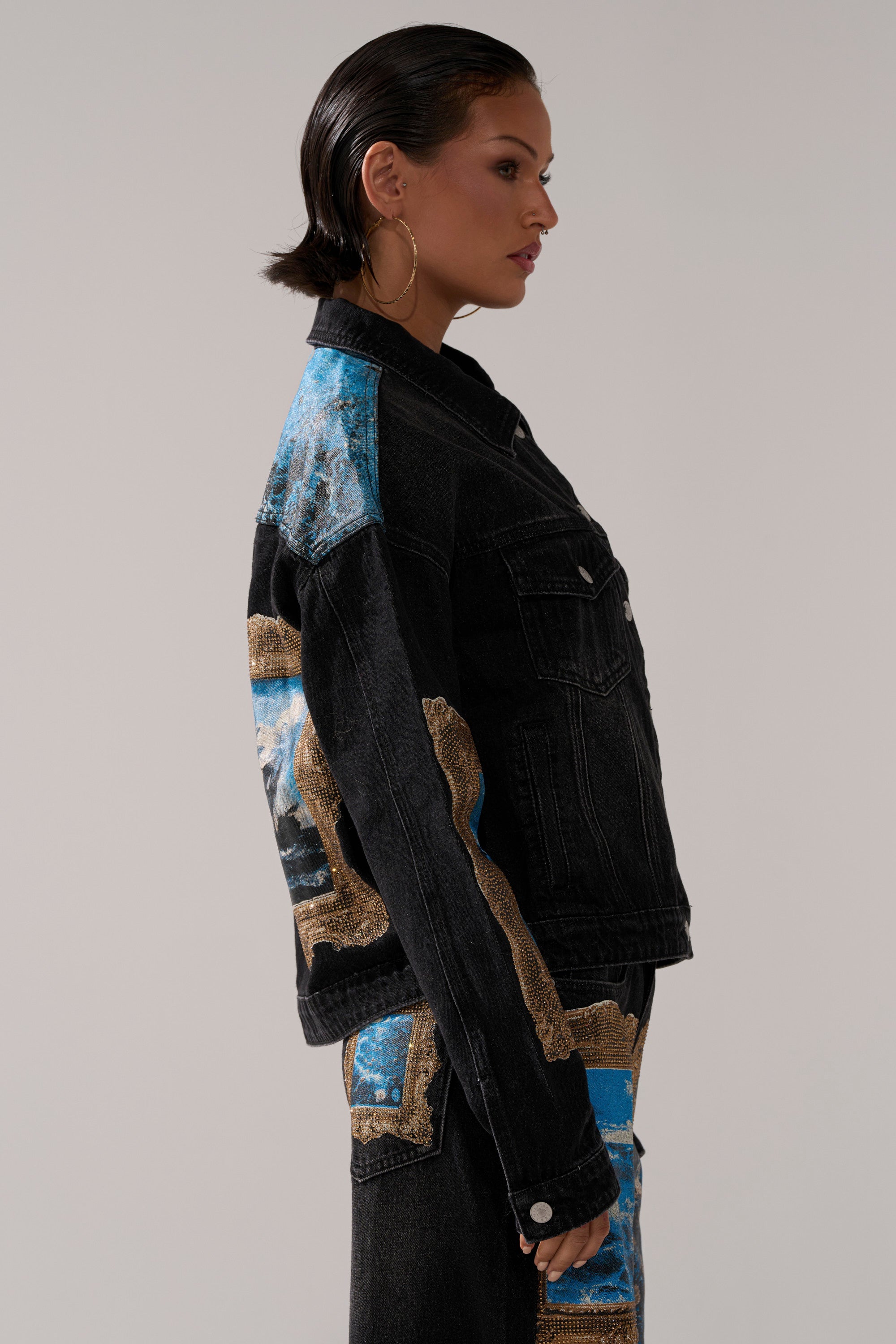 WORK OF ART GRAPHIC DENIM JACKET