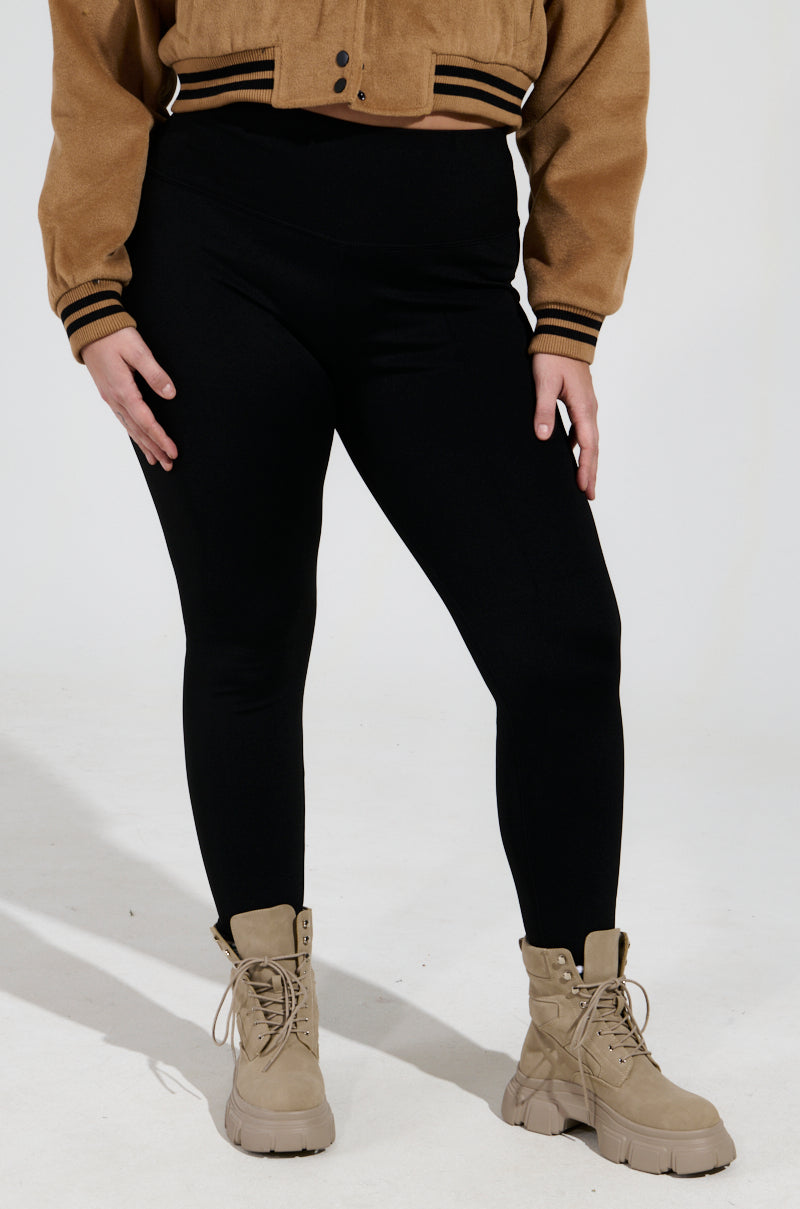 SNUGGLE FLEX FLEECE LEGGING EXTENDED SIZE IN BLACK