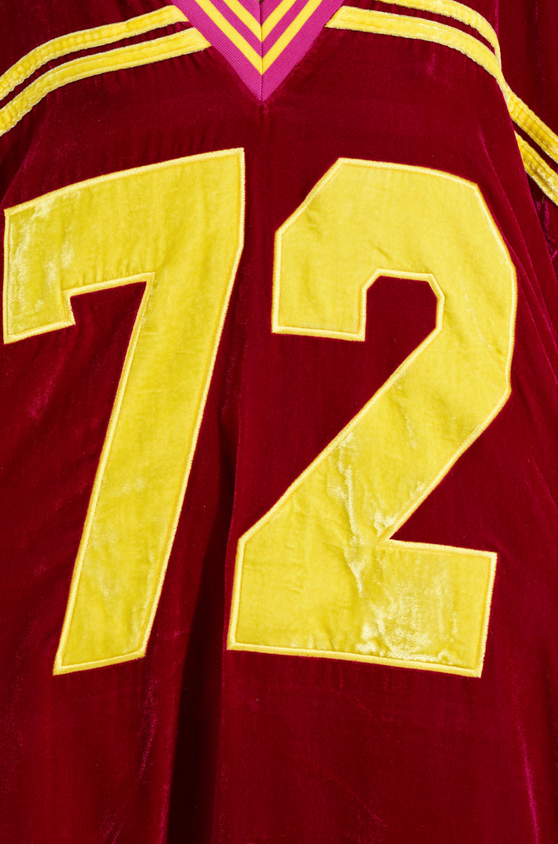 MOVING FORWARD VELVET JERSEY DRESS